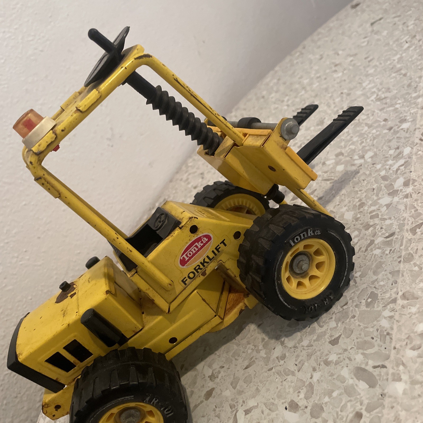 Tonka Forklift Truck # 52900 • XR-101 • Pressed Steel Metal Toy • 1970s Vintage