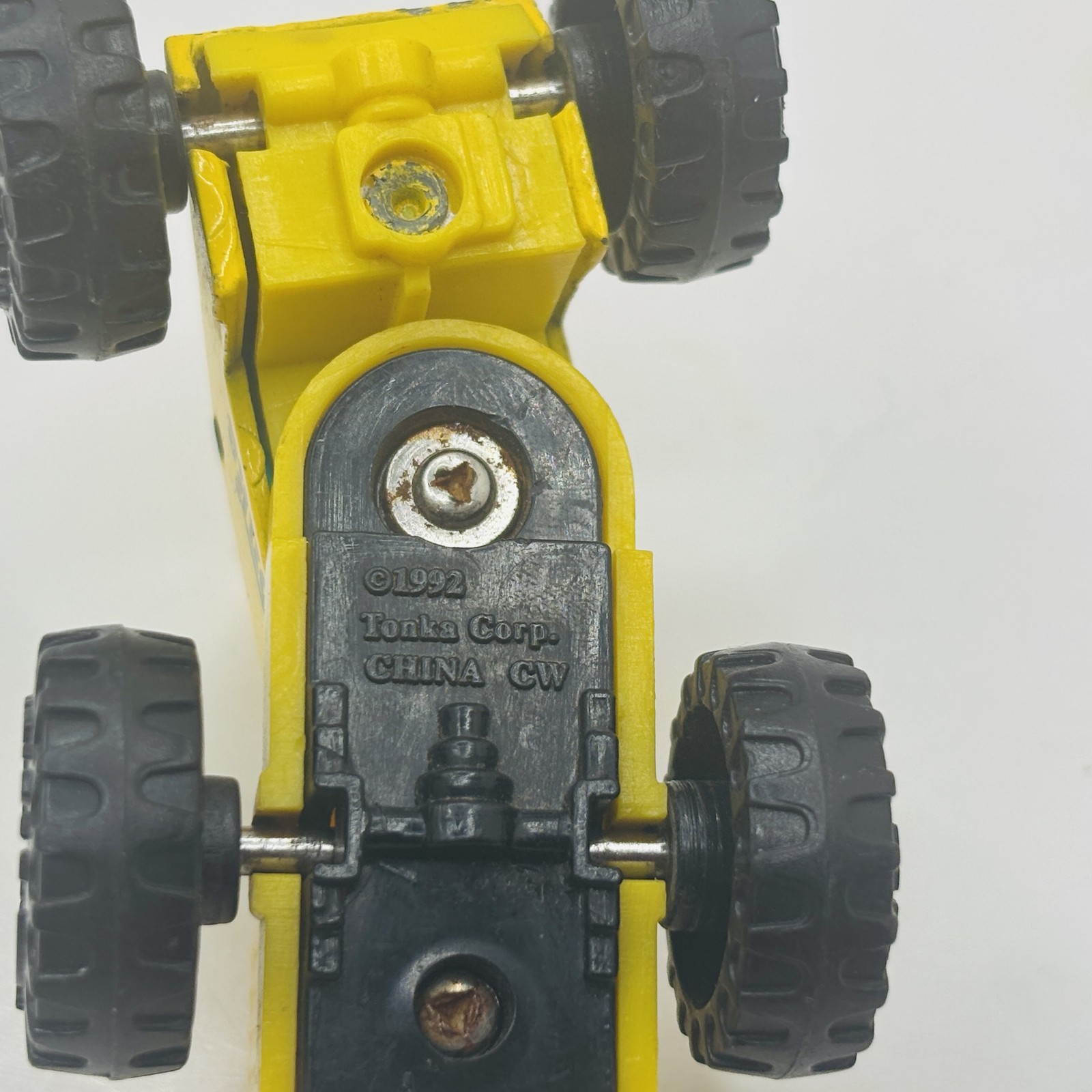 Yellow 1992 Mini Loader Front Loader Tonka Construction Vehicle Green Windows