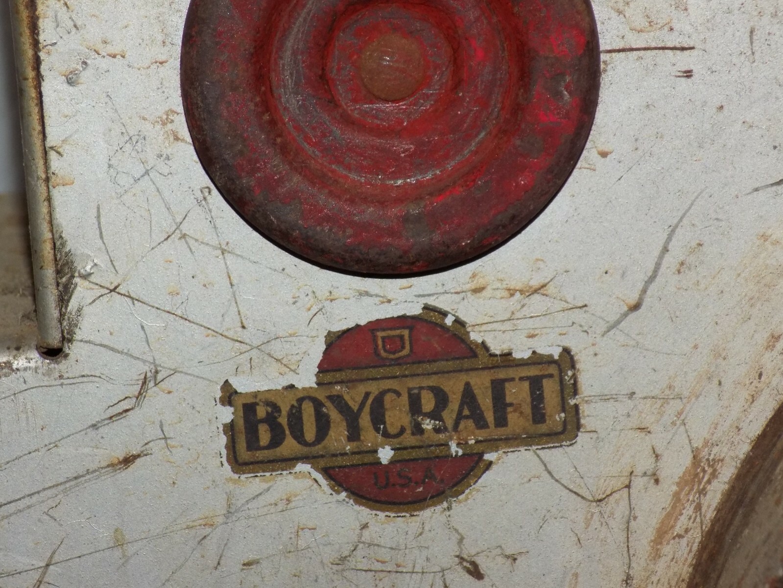 Vintage BoyCraft Pressed Steel Ride On Steam Roller