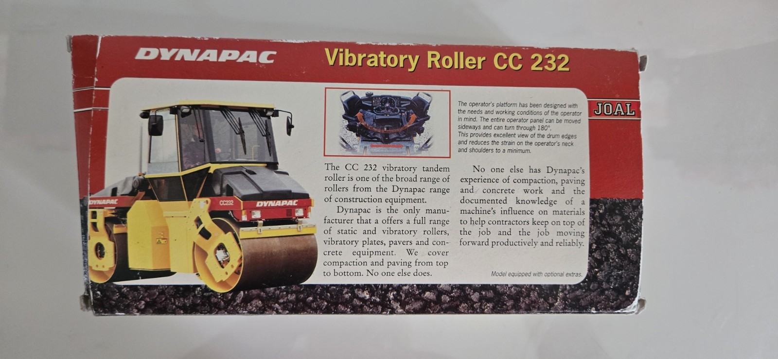 Joal Dynapac CC232 Vibratory Roller Die Cast Metal 1:35 Scale