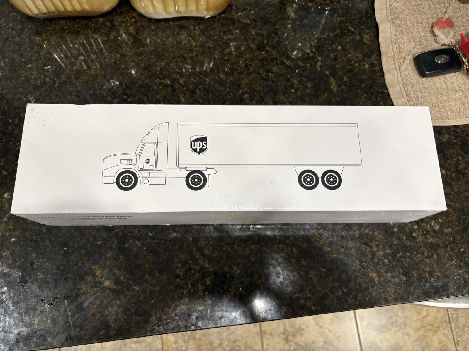 Staples UPS Feeder Semi-Truck Die-Cast Model, 1:43 Scale