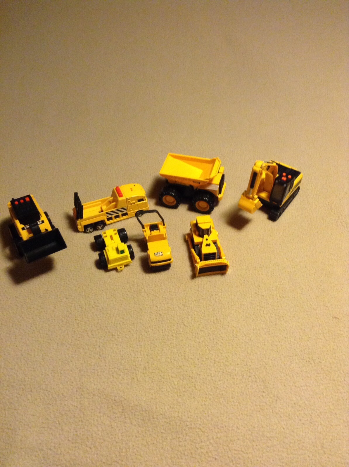 Contruction Vehicle Lot Toy State CAT Metal & Plastic All Work VGC