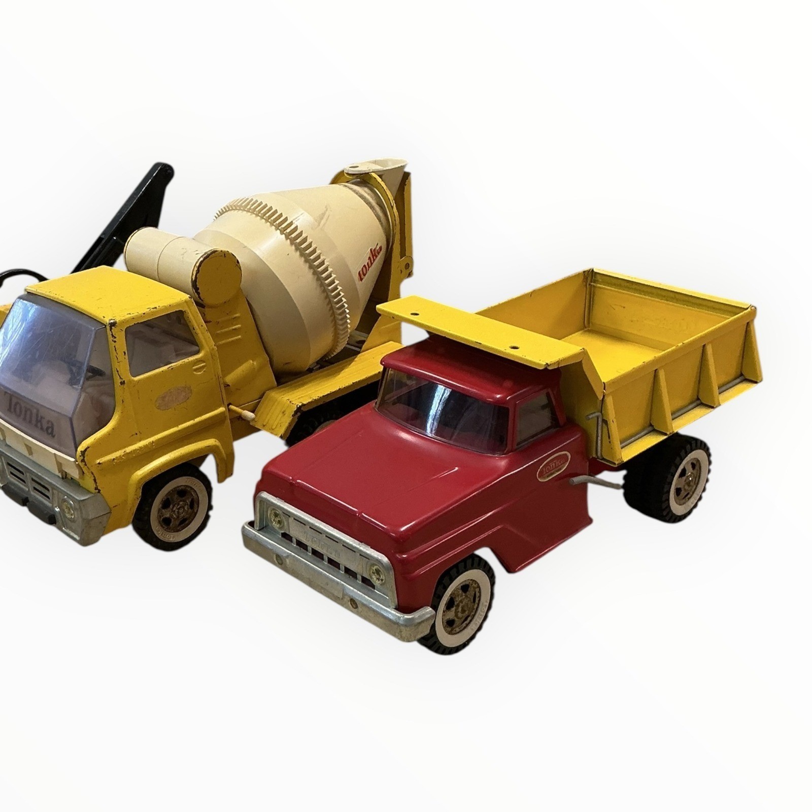 1967 Tonka Pressed Steel Construction Set 2175 4 PC Cement Mixer Dump Sandloader