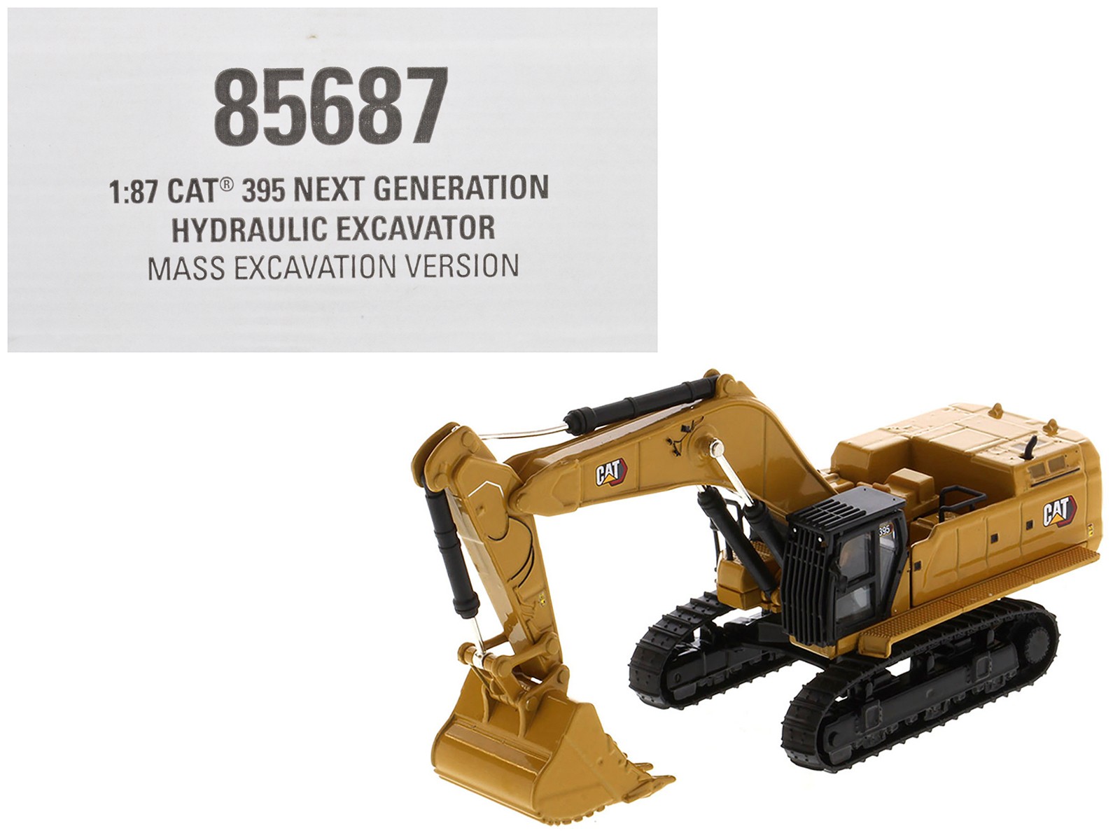 CAT Caterpillar 395 Next Generation Hydraulic Excavator Yellow 1/87 Scale HO