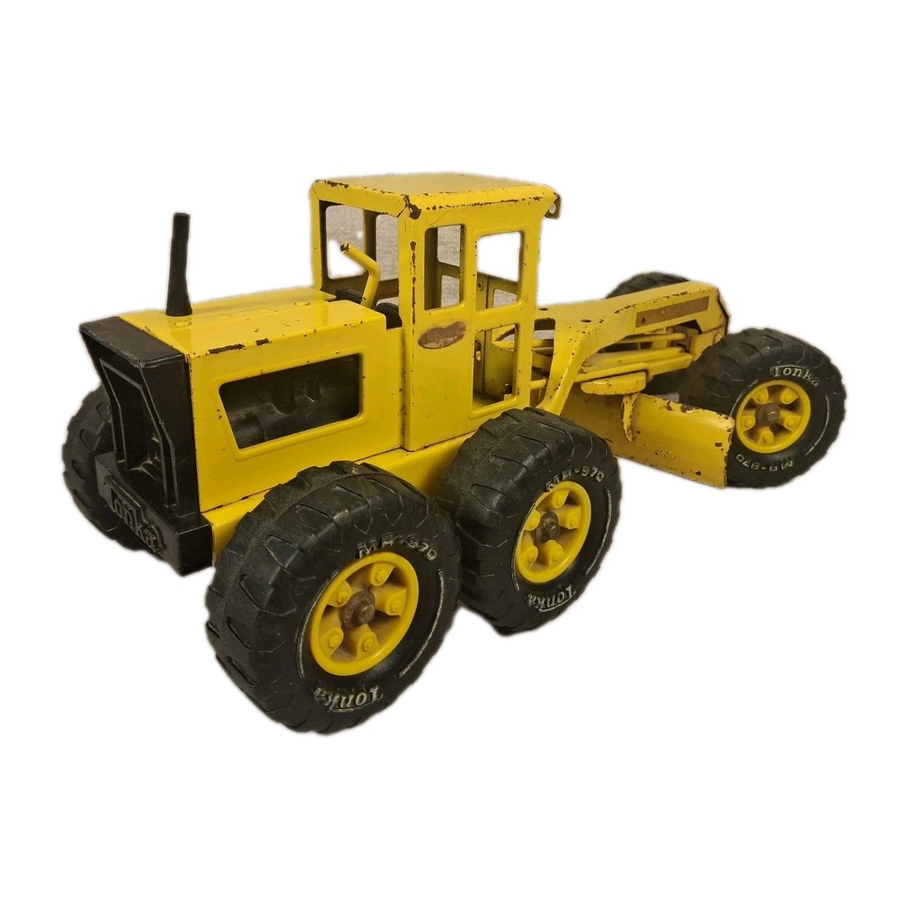 Vintage 1970s Tonka Road Grader MR 970 Pressed Steel Construction Toy