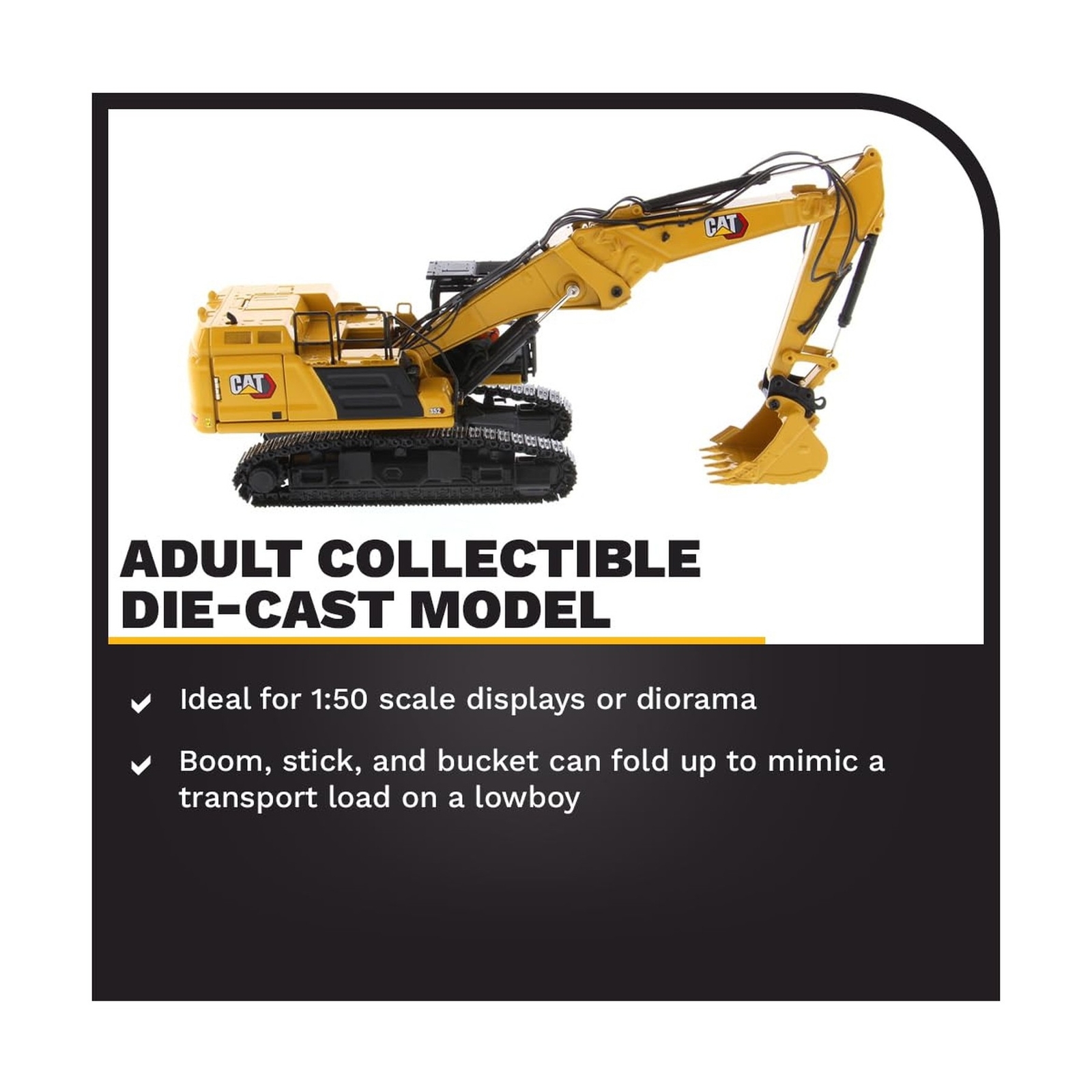 Diecast Masters 1:50 Caterpillar 352 Ultra High Demolition Hydraulic Excavato…