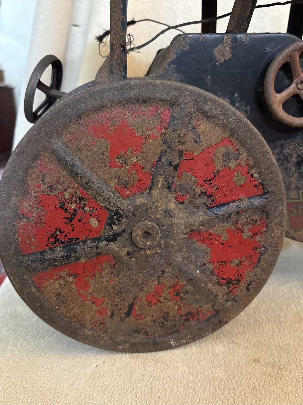 Antique Keystone Steam Roller 60 Ride On Toy Pressed Steel