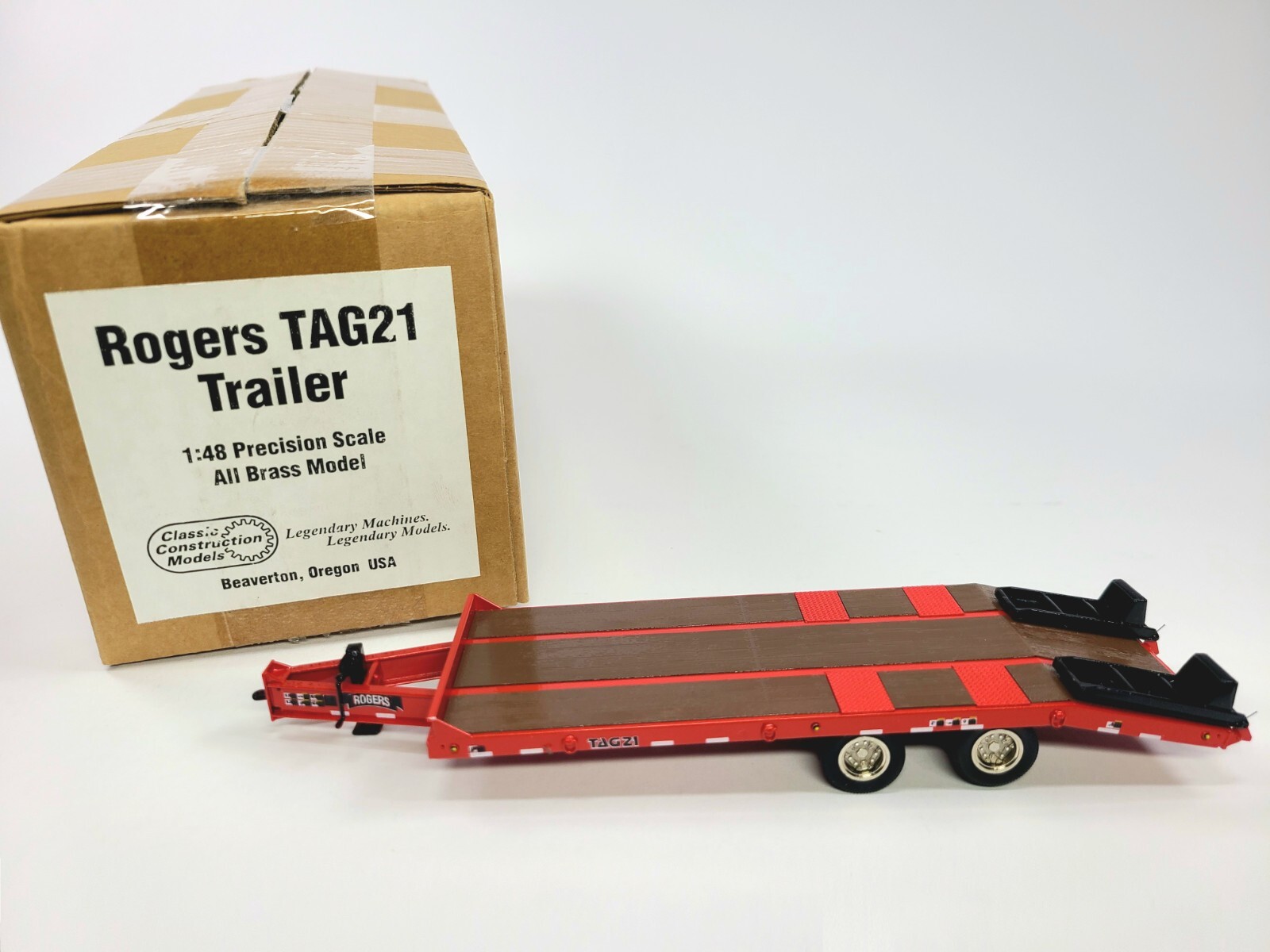 Rogers TAG 21 Tag Trailer – Red – CCM Brass 1:48 Scale Model New