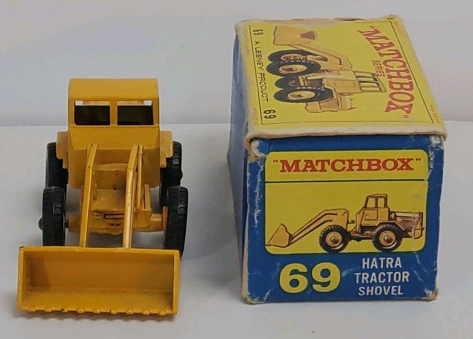Matchbox Series Hatra Tractor Shovel Yellow Diecast No. 69 with Original Box