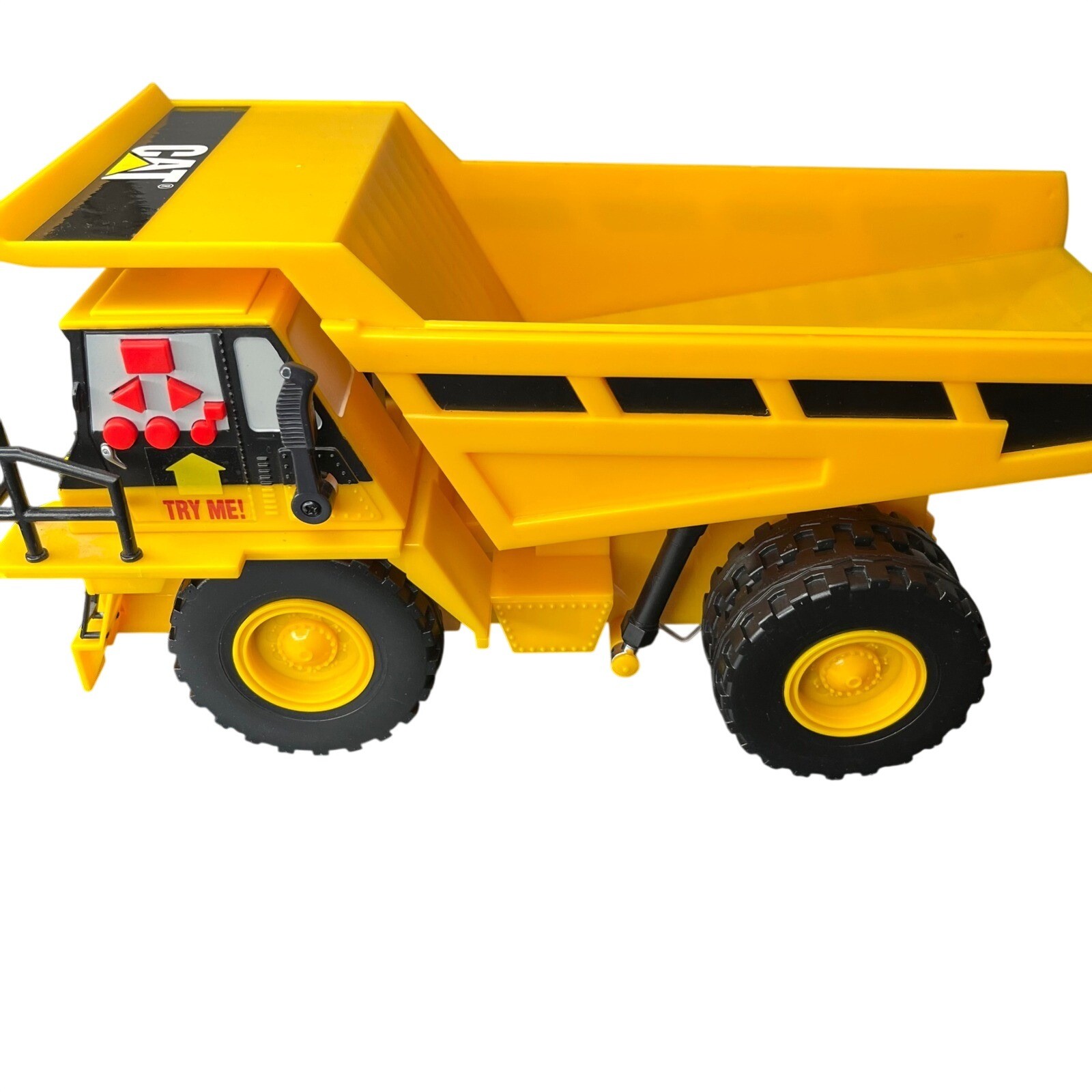 Caterpillar Dump Truck Toy State Yellow Plastic Construction Light Sound 13.5in