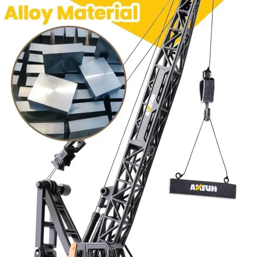 Alloy Tower Crane Model Engineering Vehicle Excavator Static Truck Model Toys