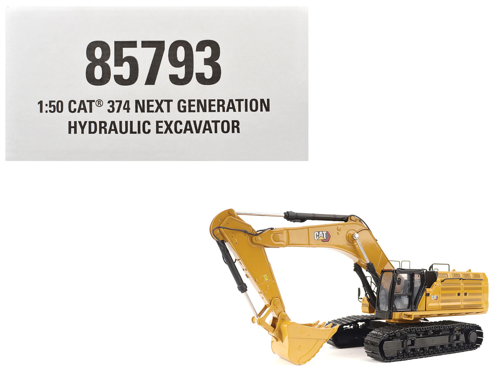 CAT Caterpillar 374 Hydraulic Excavator Yellow “High Line” Series 1/50 Diecast M