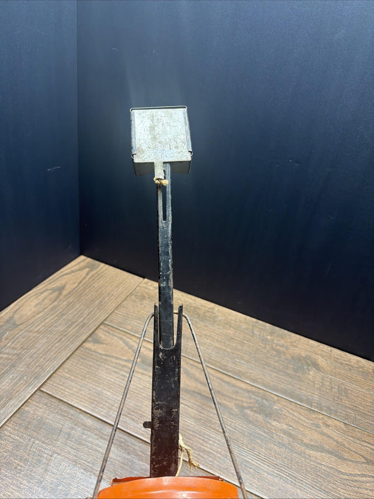 Vintage Clipper Pressed Steel Steam Shovel Crane Toy – Orange & Yellow Tin Litho