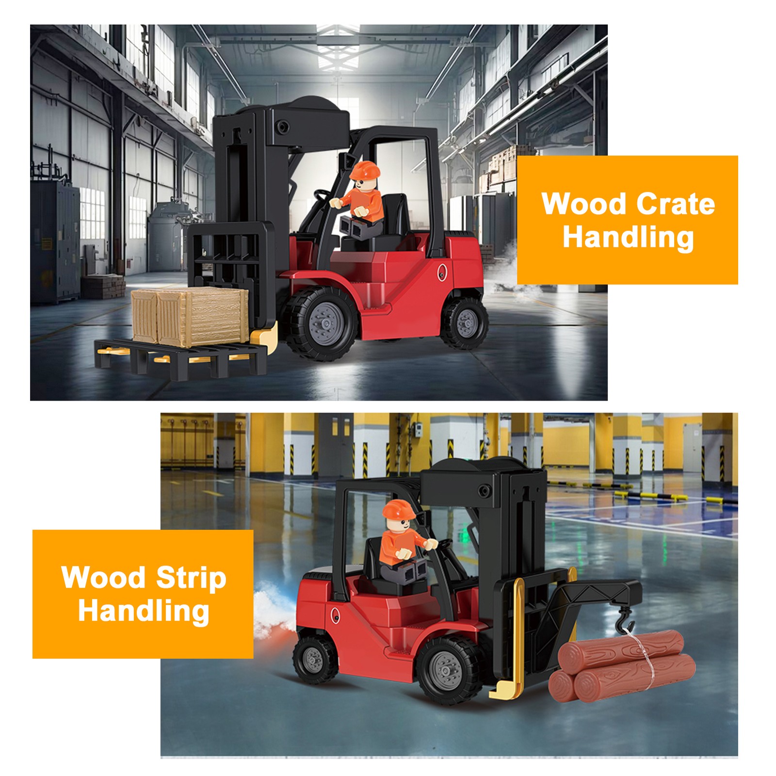 1/24 Scale Remote Control Forklift 2.4Ghz RC Construction Vehicle Toy With MJWU