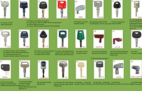 100pcs Equipment Key Universal Key Set | For Heavy Construction Excavator Loader