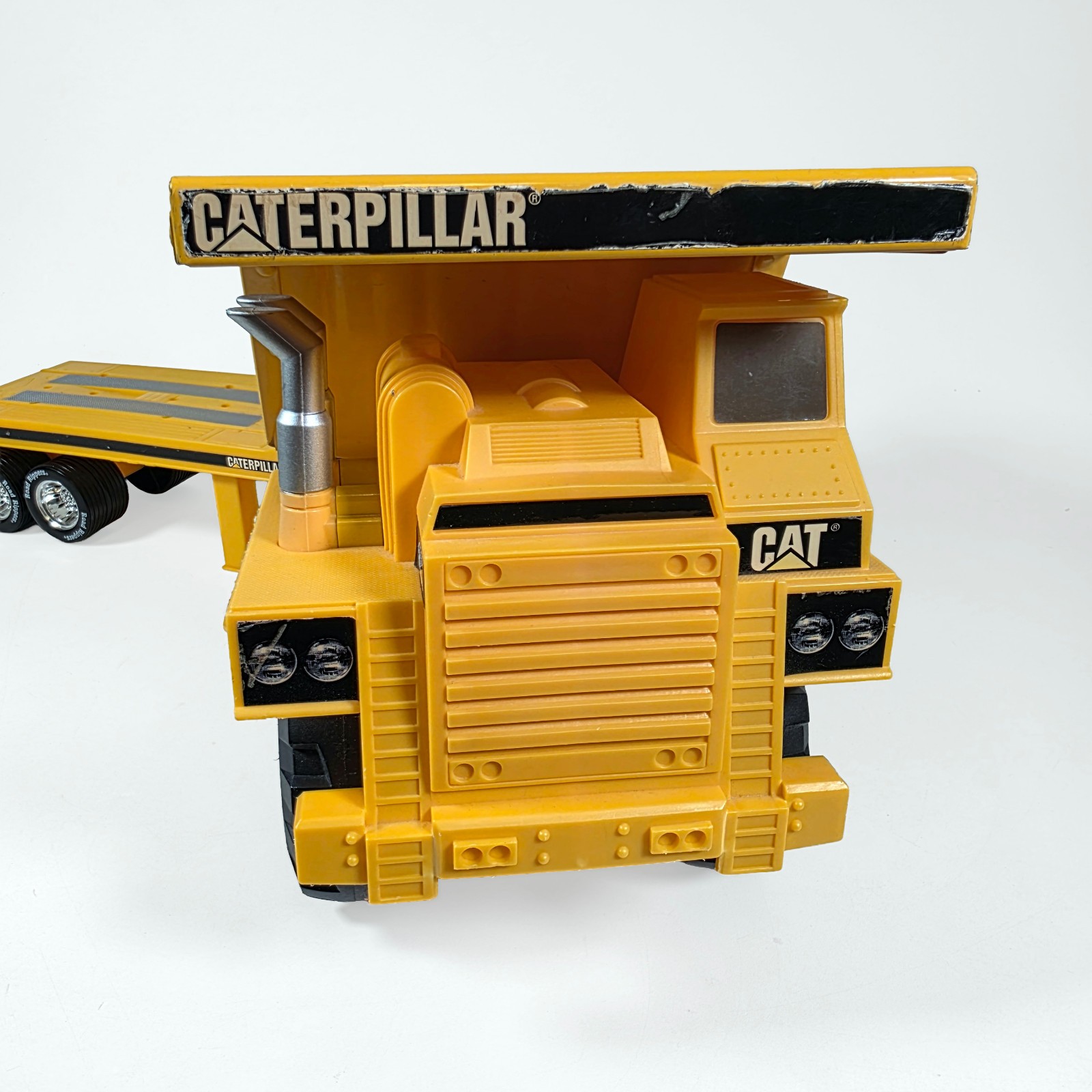 Toy State CAT • Road Rippers 16″ Dump Haul Truck & Trailer • Die-Cast & Plastic