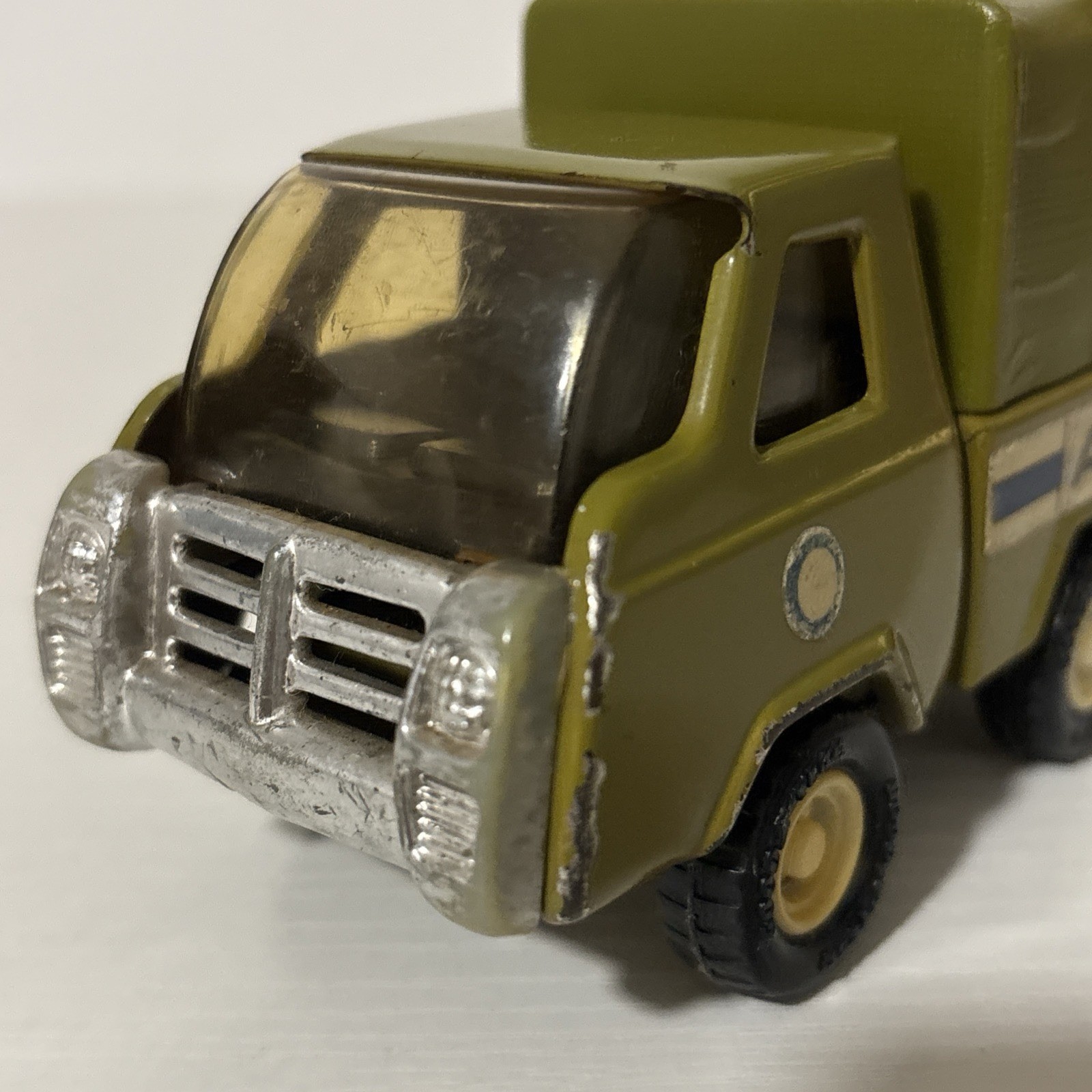 Vintage 1970s Buddy L Military Army Truck Hong Kong Toy Metal 5″
