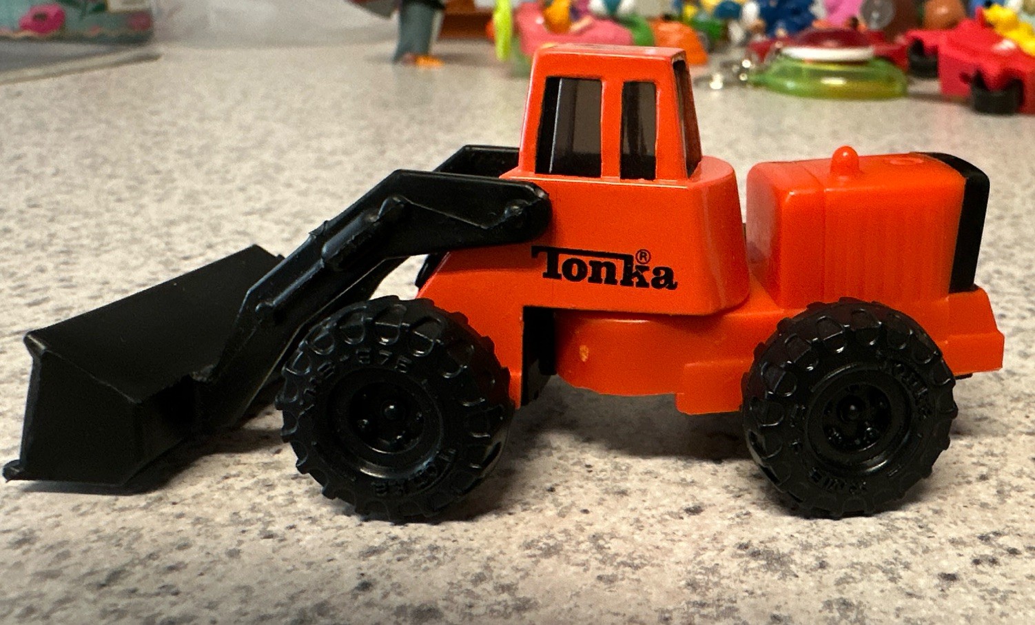 Tonka Loader Construction Vehicle Toy Orange/Black Plastic 1992