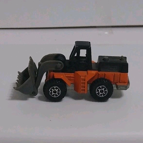 Orange/Black/Gray Diecast Construction Loader Front Loader Scoop Vehicle