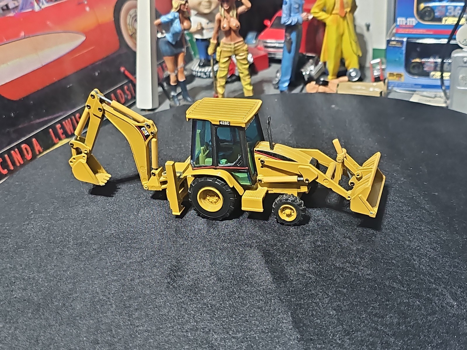 VINTAGE RARE NZG JB503 Modelle 1:50 Scale Caterpillar 416C Backhoe Loader
