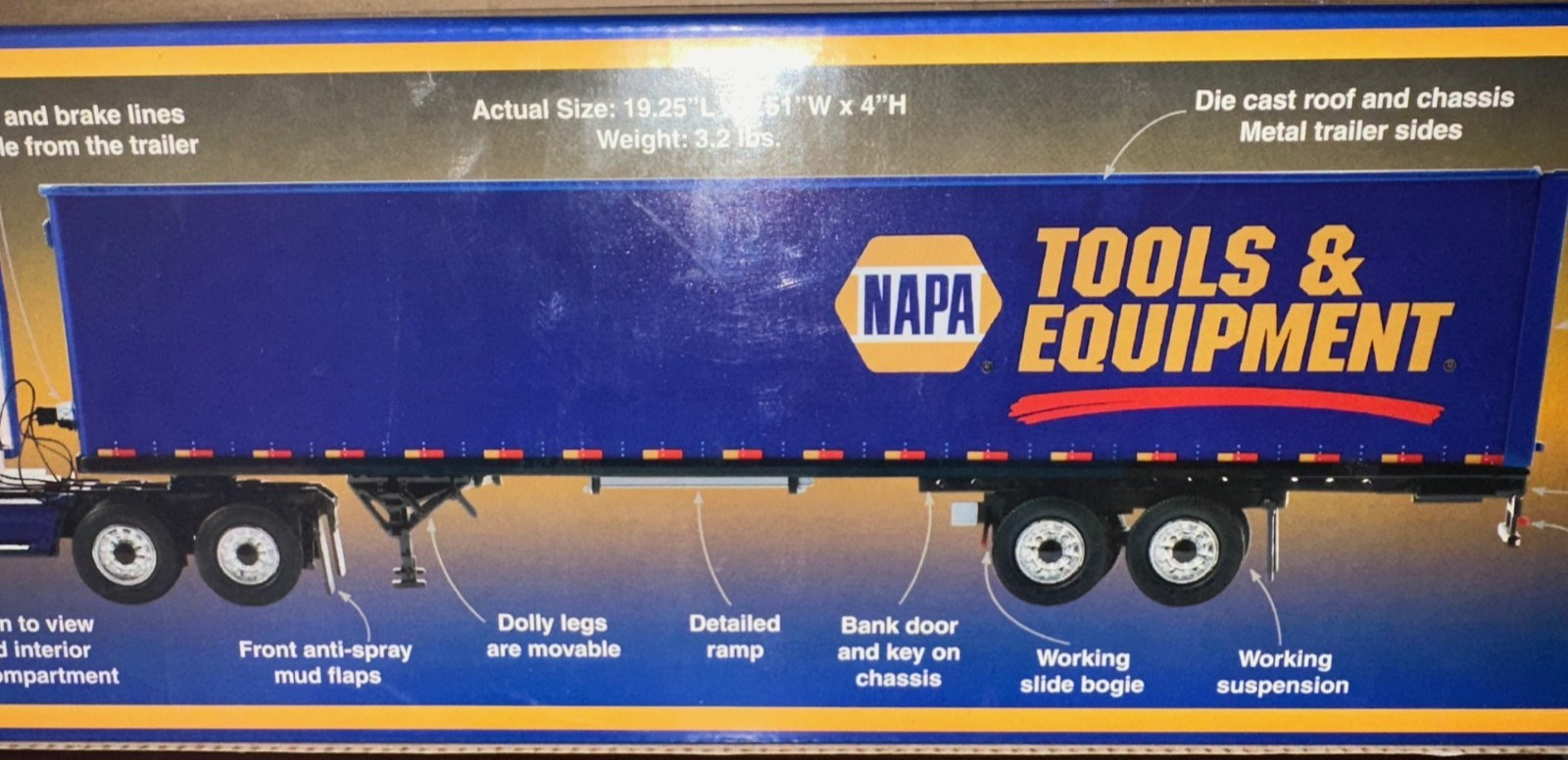 Napa Tools and Equipment 1/43 Freightliner Semi Die cast Coin Bank Battery Power