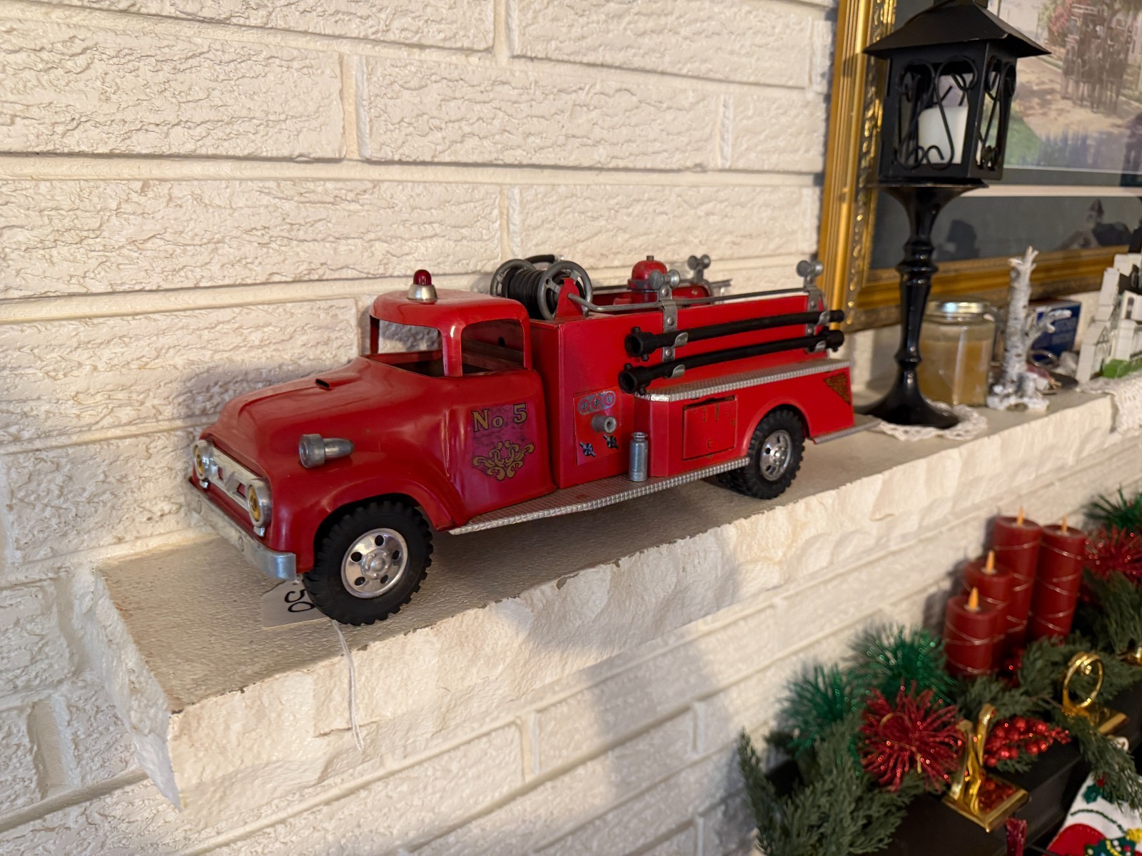 Beautiful C1956 VINTAGE TONKA PRESSED STEEL PUMPER FIRE TRUCK ENGINE NO 5