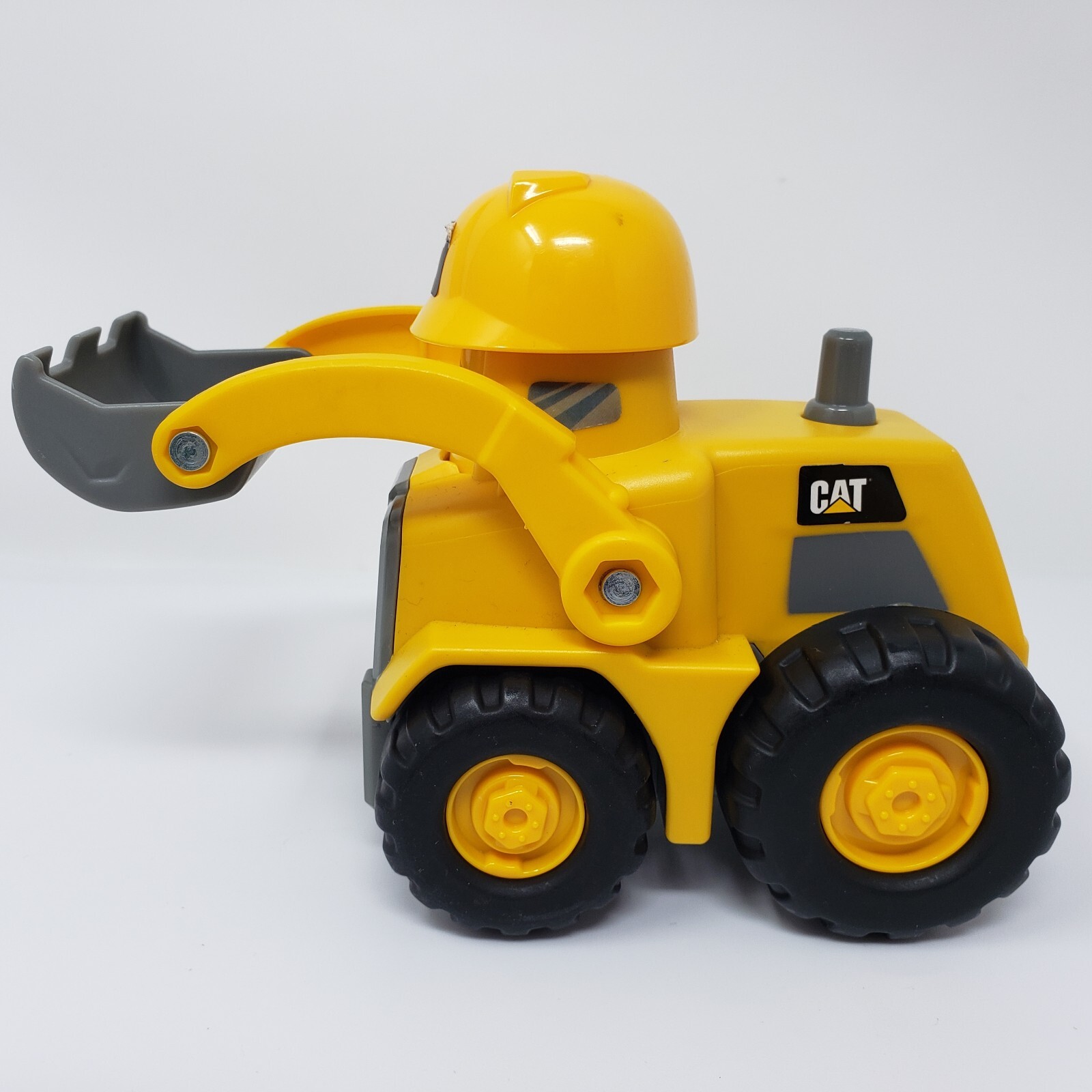Cat Construction Loader Talks Push Hard Hat Takes Batteries