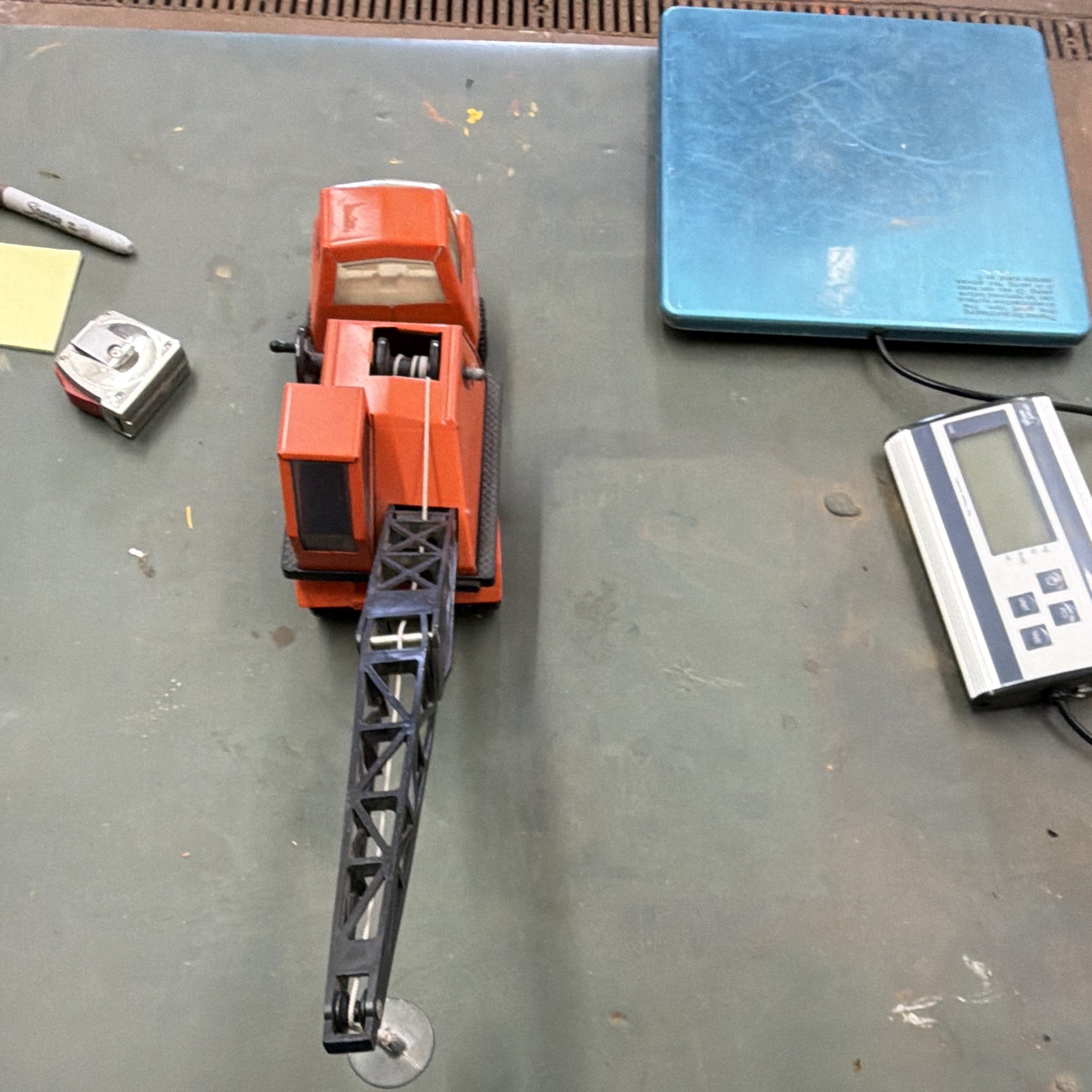 Tonka Orange & Black Diecast Crane Truck Construction Vehicle