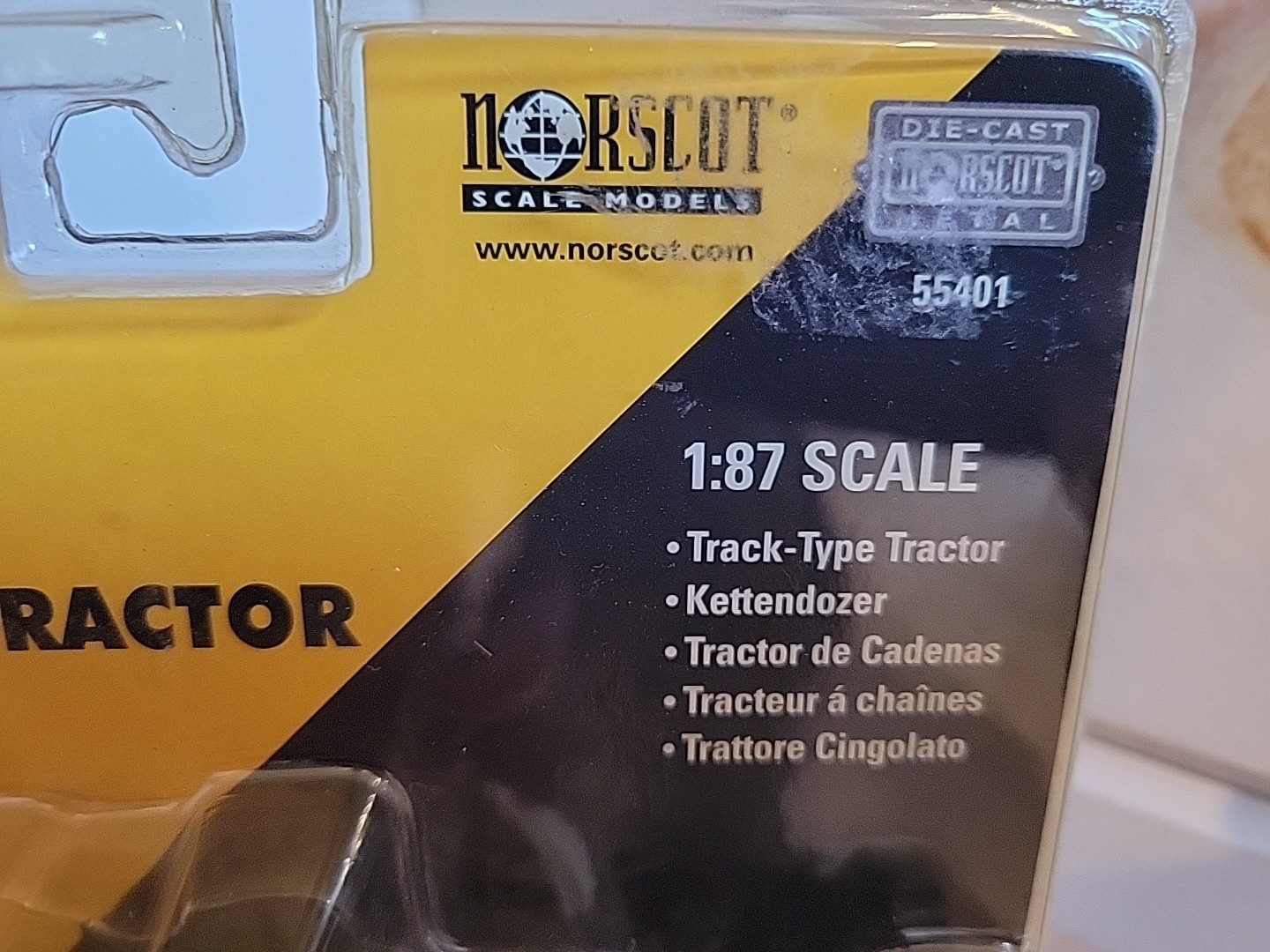Norscot CAT D5M Track-Type Tractor HO Scale 1:87 Die-Cast Model 55401 New In Pac