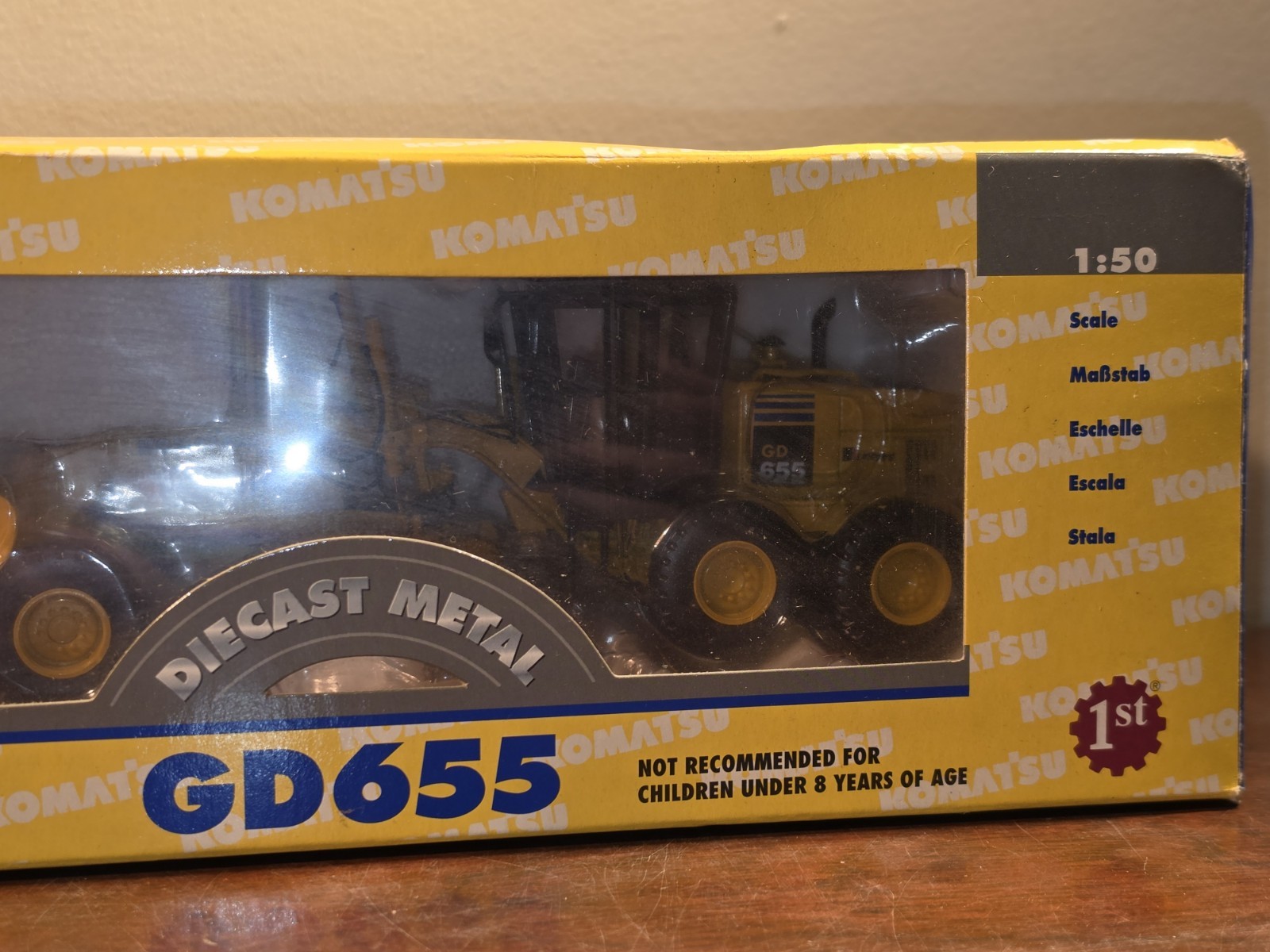 NEW! Diecast Komatsu GD655 Motorgrader W/ Snow Equipment First Gear 1/50th Scale
