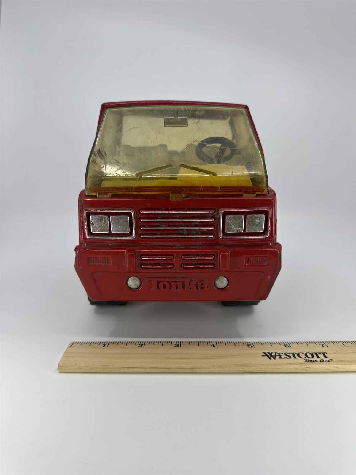 Vintage Red Steel Tonka Super Tanker Cab/Semi Truck Toy