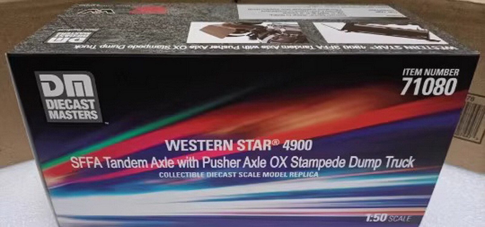DM 1/50 WESTERN STAR 4900 SFFA Tandem Axle DUMP TRUCK Diecast Model 71080