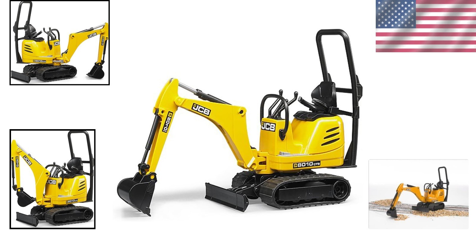 Authentic 1:16 JCB Micro Excavator 8010 CTS – Functional & Durable Kids Toy