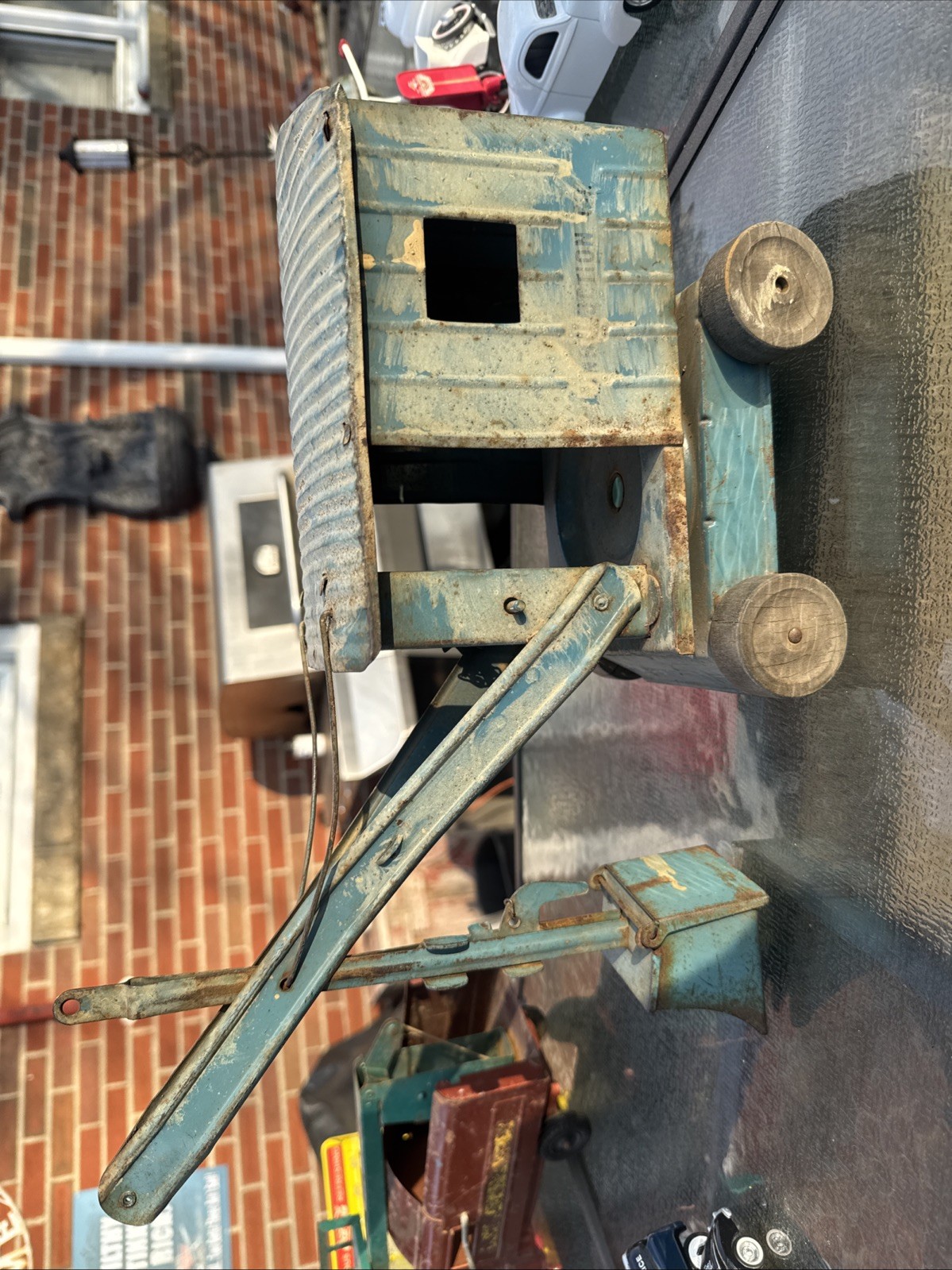 VTG Antique 1930s Made In USA Structo Toys Construction Co. Steam Shovel Hauler