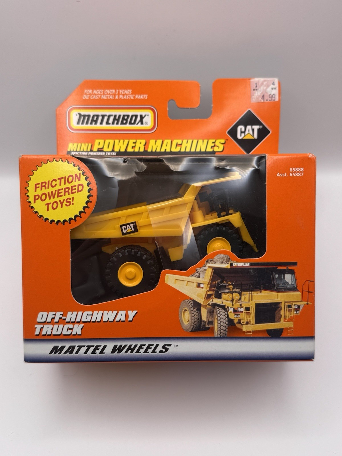 Matchbox Mini Power Machines CAT Off-Highway Truck Friction Powered Die Cast