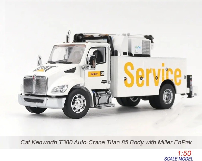 1:50 DM Kenworth T380 Auto-Crane Titan 85 Body & Miller EnPak Diecast Model
