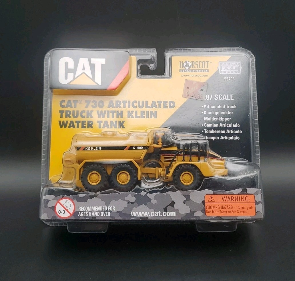Norscot Cat 730 Articulated Truck With Klein Water Tank 1:87 DieCast Model 55406