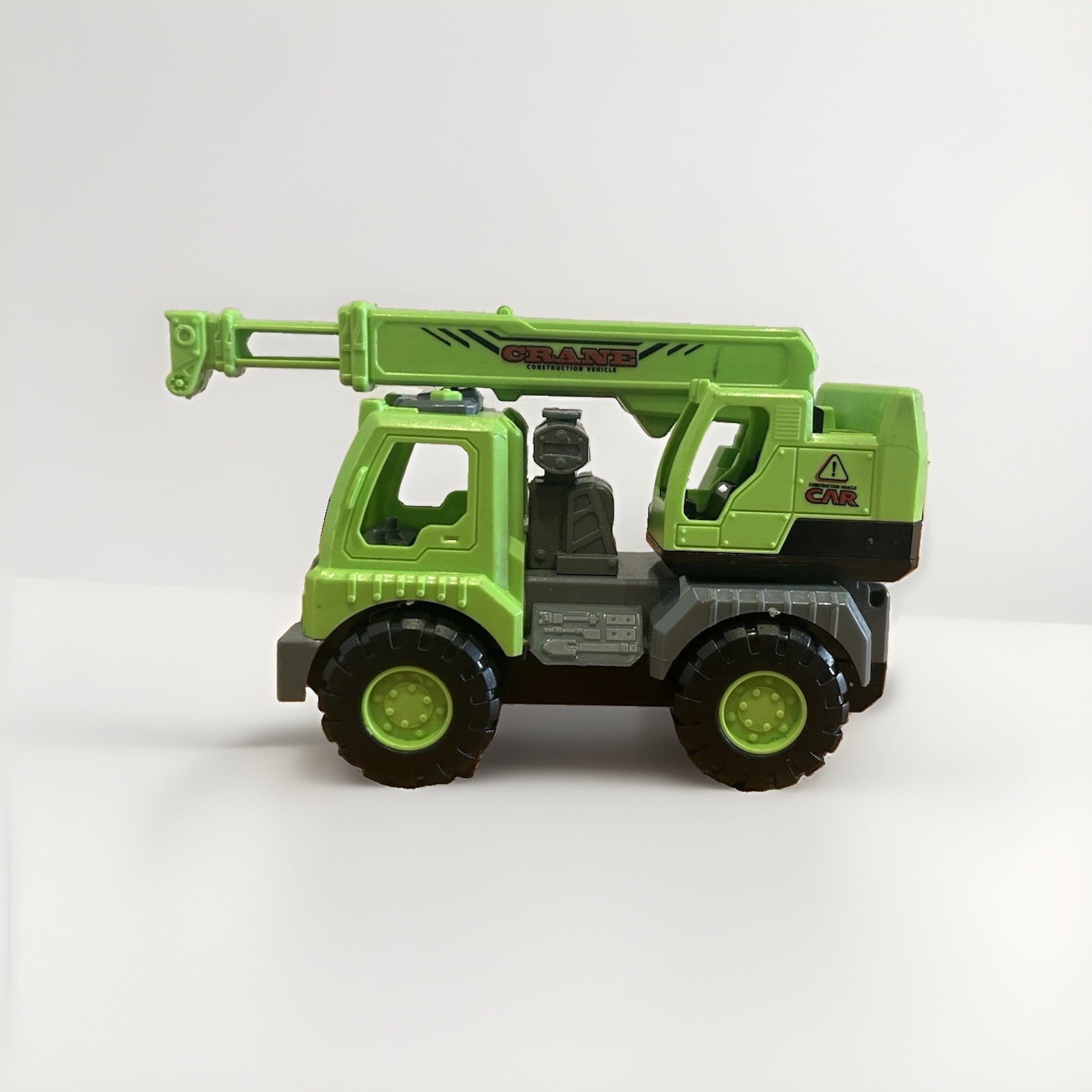 Construction Crane Truck Toy Vehicle, Plastic, Green/Gray/Black, Ages 3-7