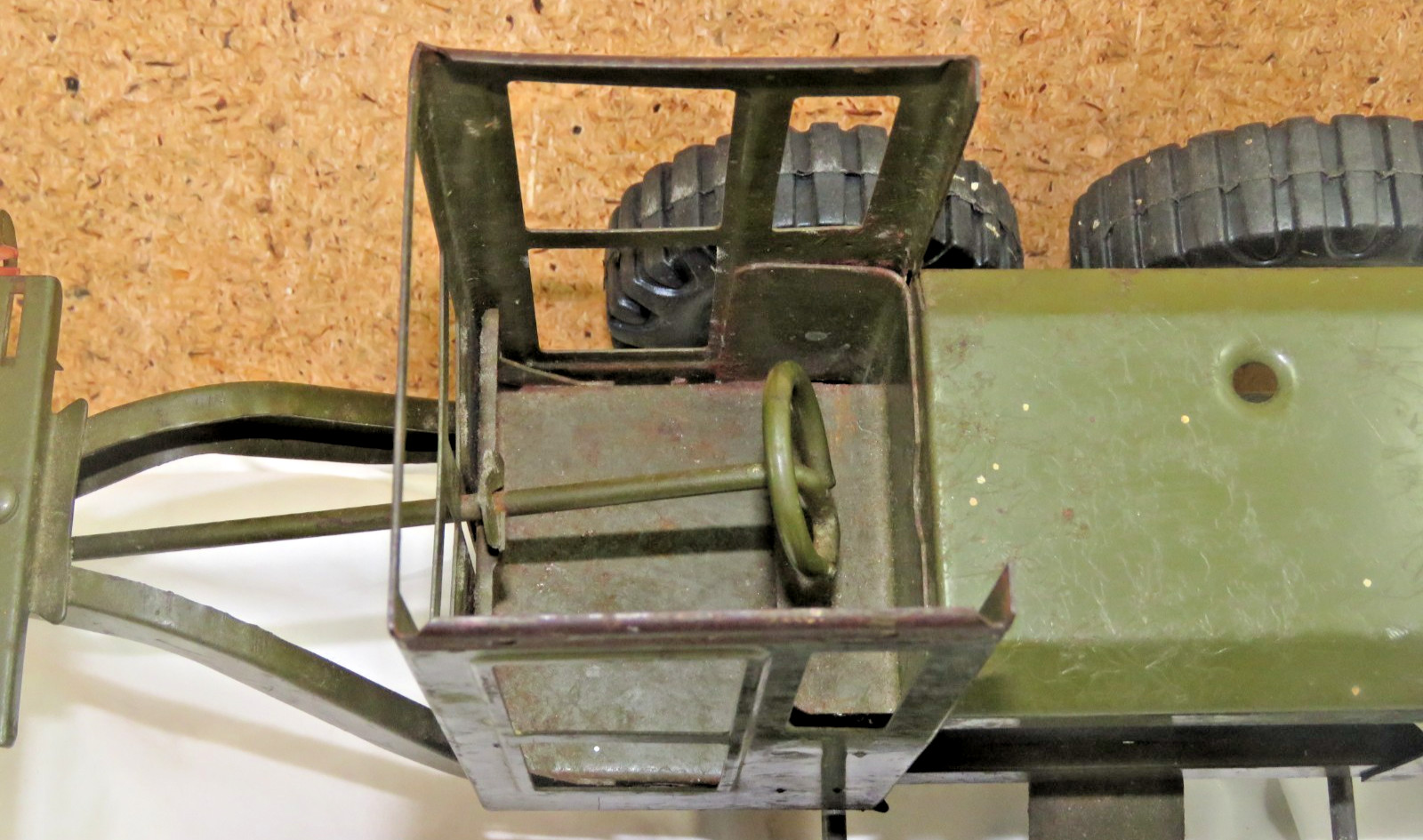 Vintage STRUCTO Pressed Steel Army Engineers Road Grader AS IS