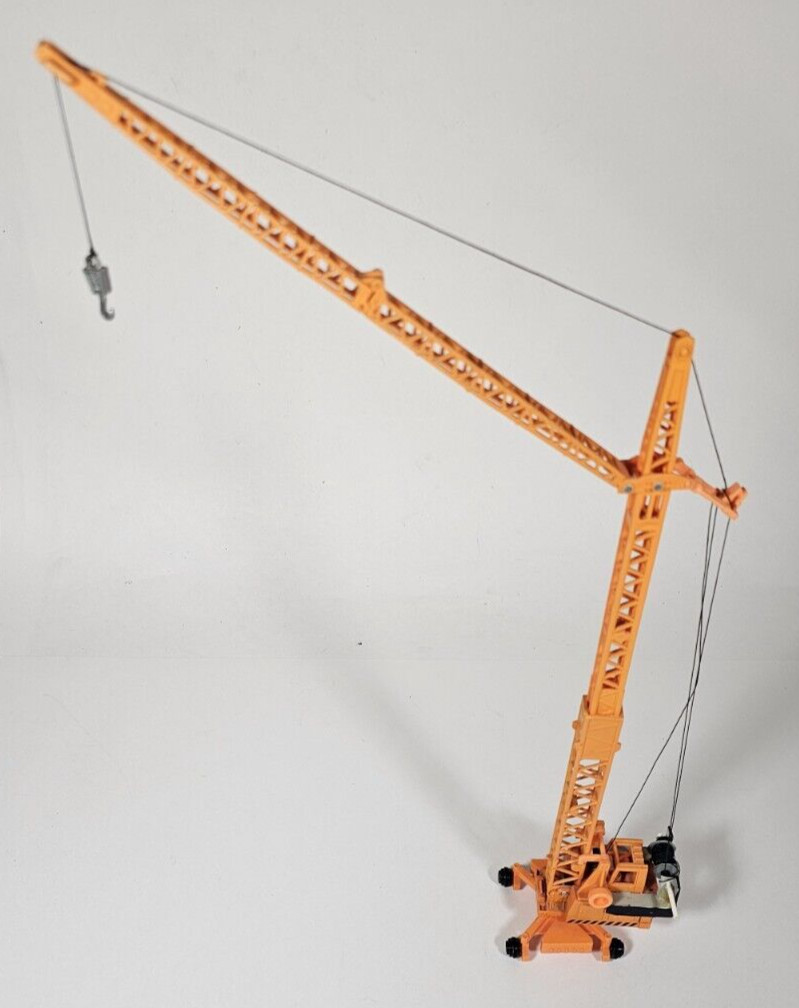 Orange Crane Smart Toys 1998 Diecast and Plastic 17″ Tall HO Rail Road Train