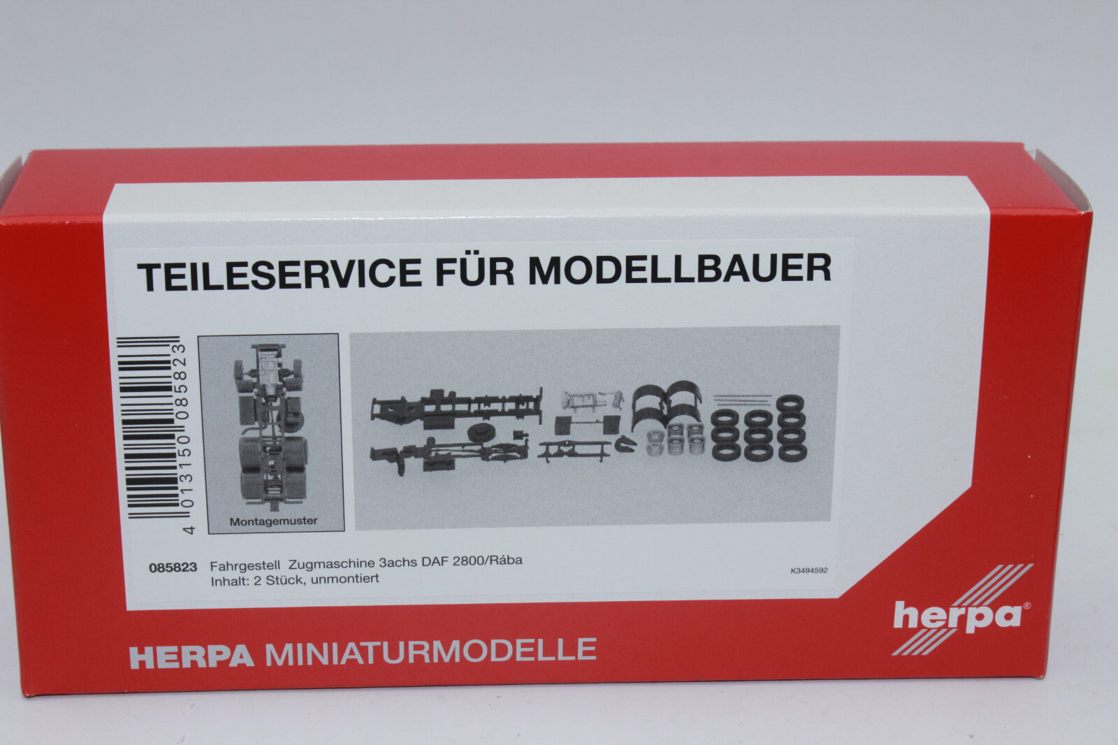 Herpa 085823 TS DAF 2800 Raba Chassis SEMI 3axle 1:87 NEW H0 OVP