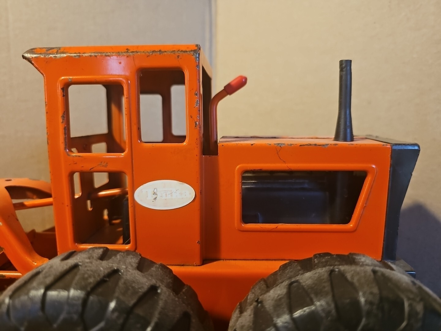 Vintage 1970’s Tonka MR-970 On Wheels ORANGE Pressed Steel Toy Road Grader