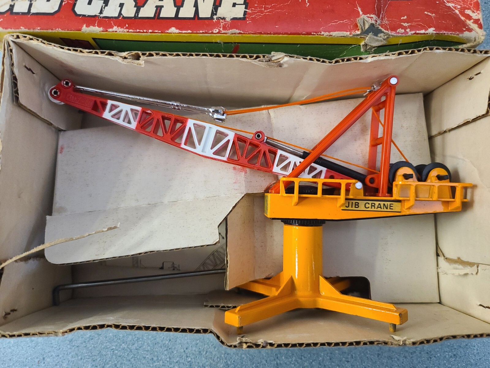 Vintage 1/70 JIB CRANE 4139 Shinsei Mini Power Construction Building Metal USED