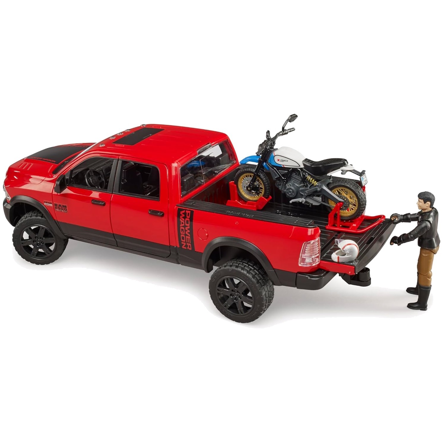 Ram 2502 Power Wagon & Ducati Scrambler Toy Set