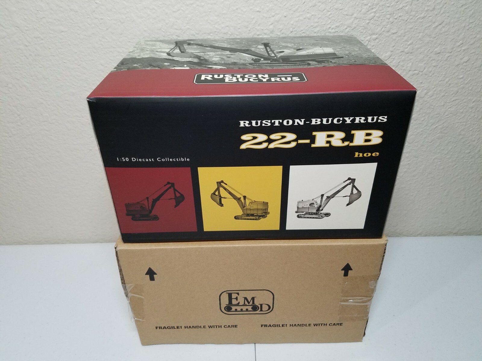 Ruston-Bucyrus 22-RB Cable Hoe with Metal Tracks – EMD 1:50 Scale #T002.1 New