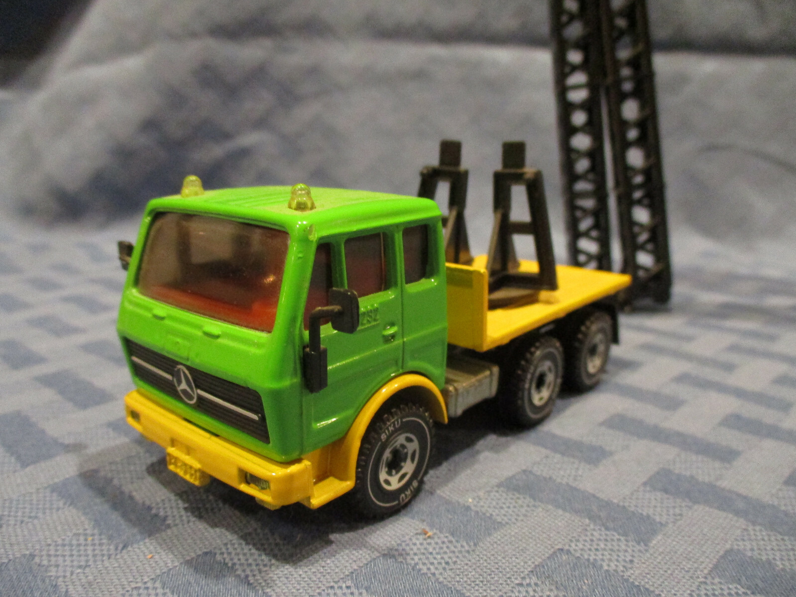 SIKU Mercedes 2232 with Tower Construction Crane, # 4011, 1/55, W. Germany