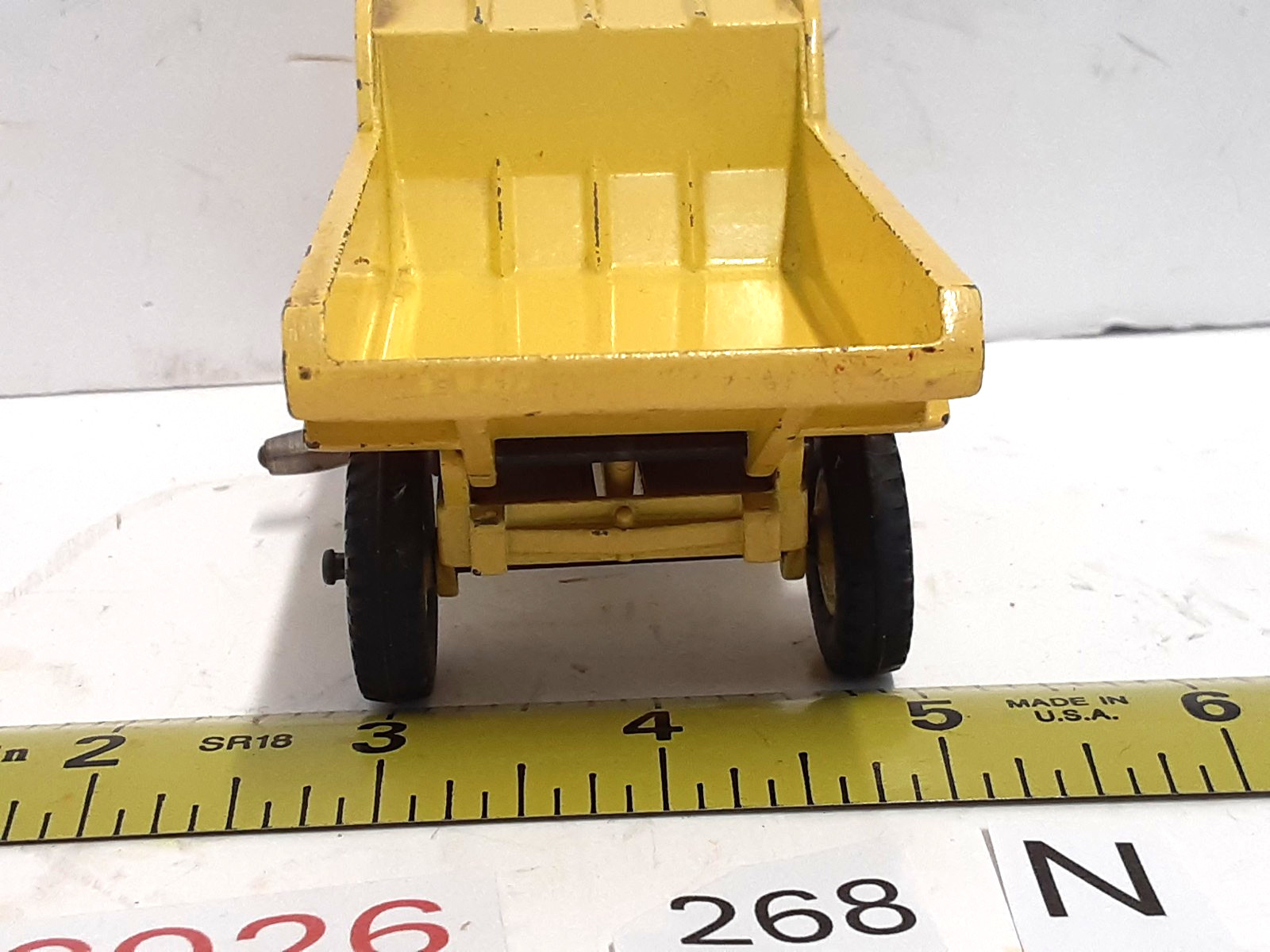 Vintage~Dinky Super Toys Euclid Dump Truck # 965~5-3/4″ Long, 1959-1961
