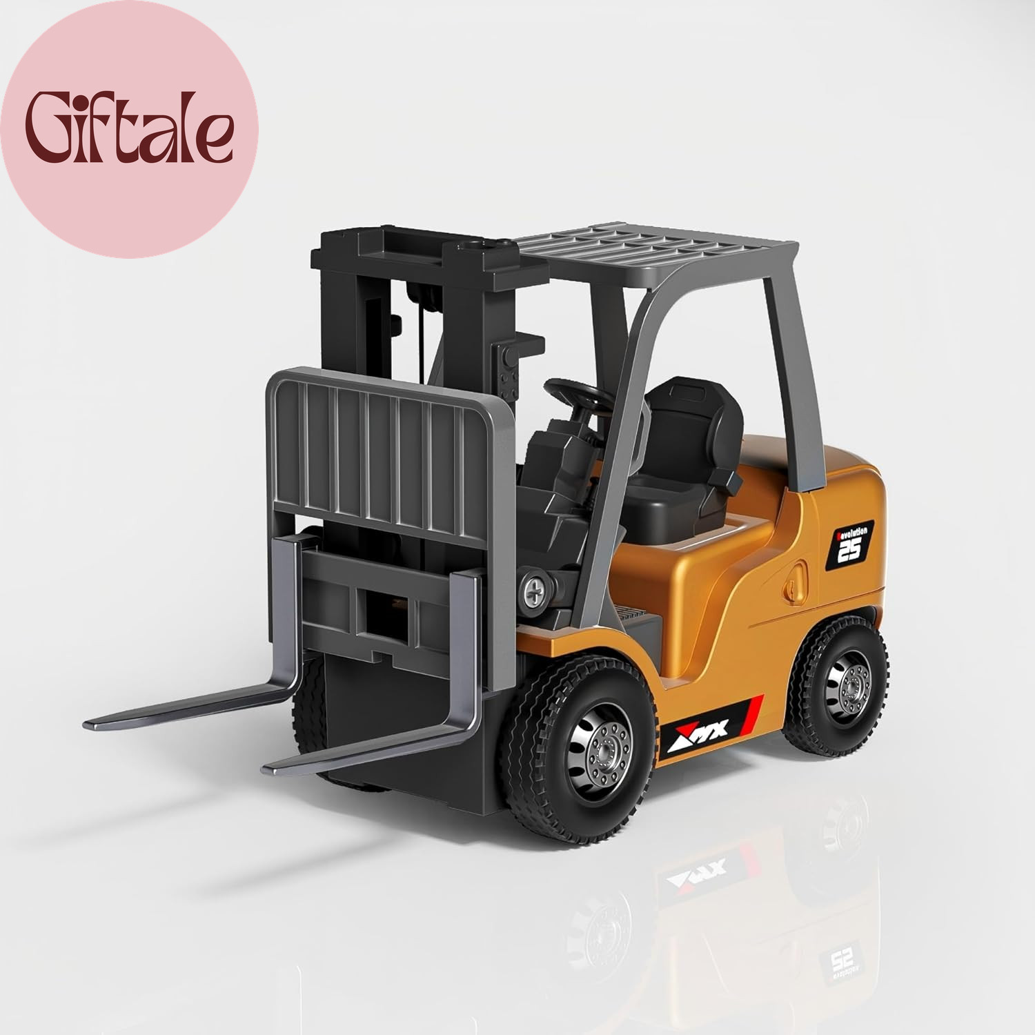1/64 RC Forklift Toy 7 Channel 2 Mode Mini Remote Control Forklift Truck with Re