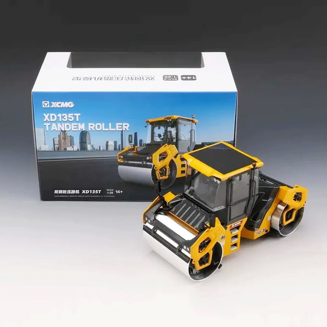 1/25 Scale XCMG XD135T Double Drum Vibratory Road Roller Diecast Model Toy
