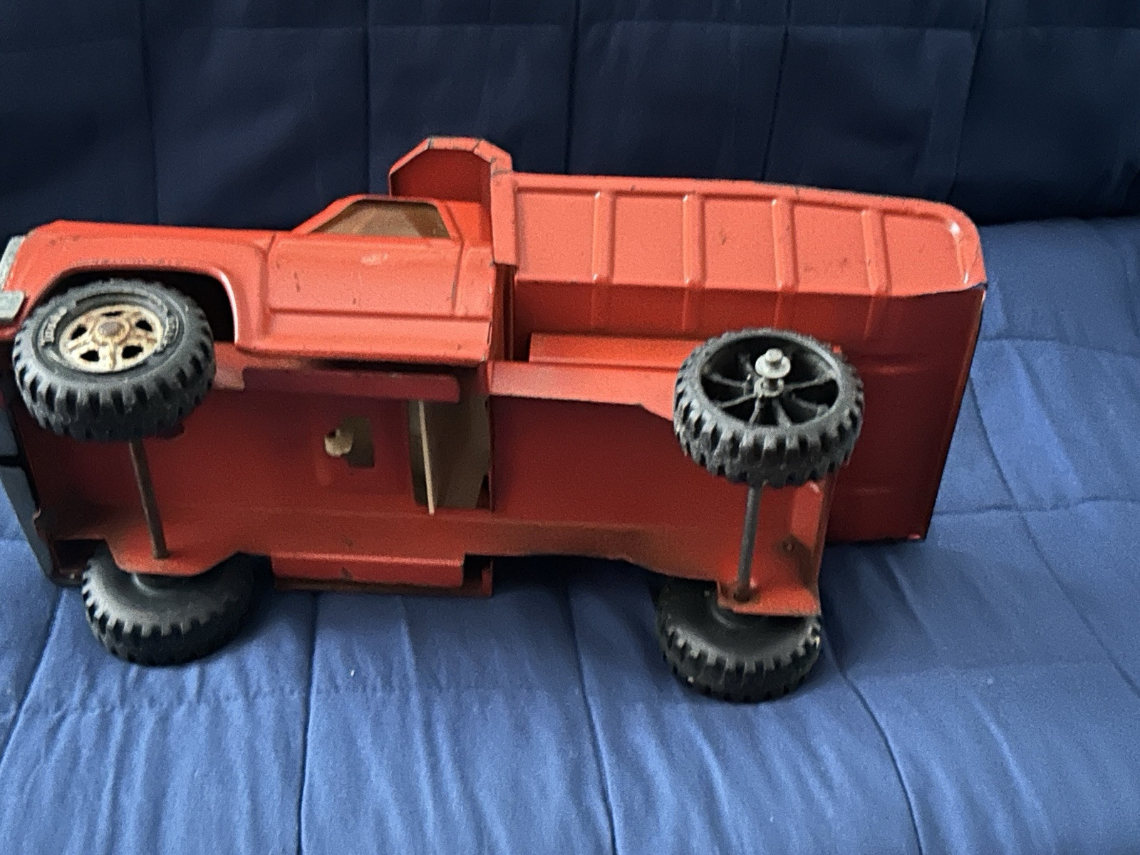 Vintage 1970s Pressed Steel Tonka 13190 Orange Dump Tipper Truck XR 101 Toy Old